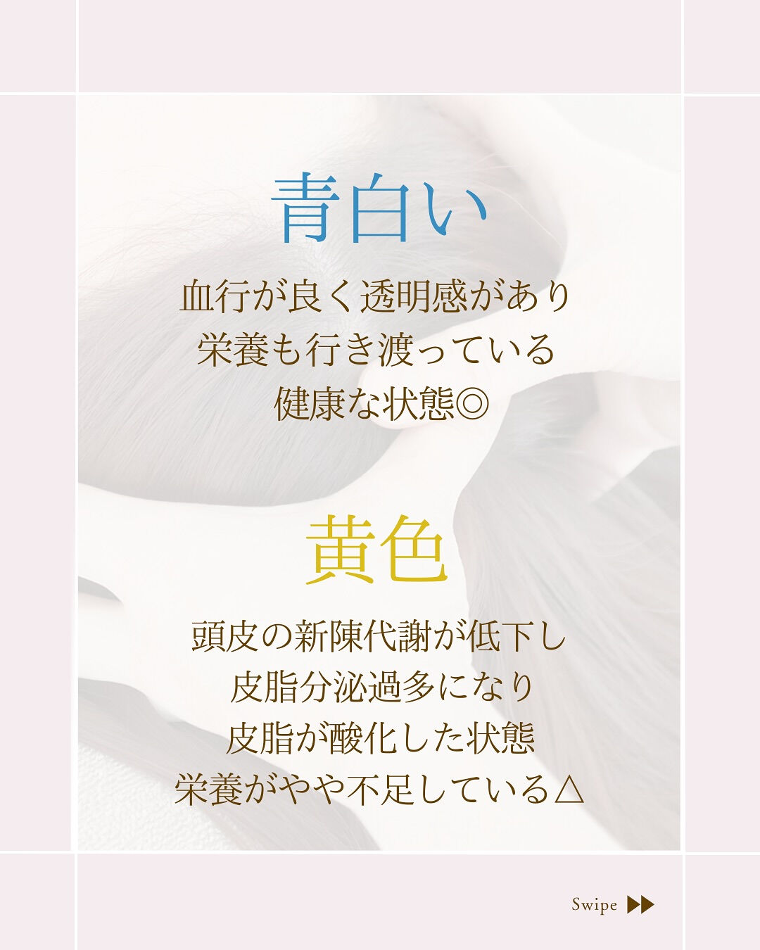 ⌇あなたの頭皮は、正しい色？？