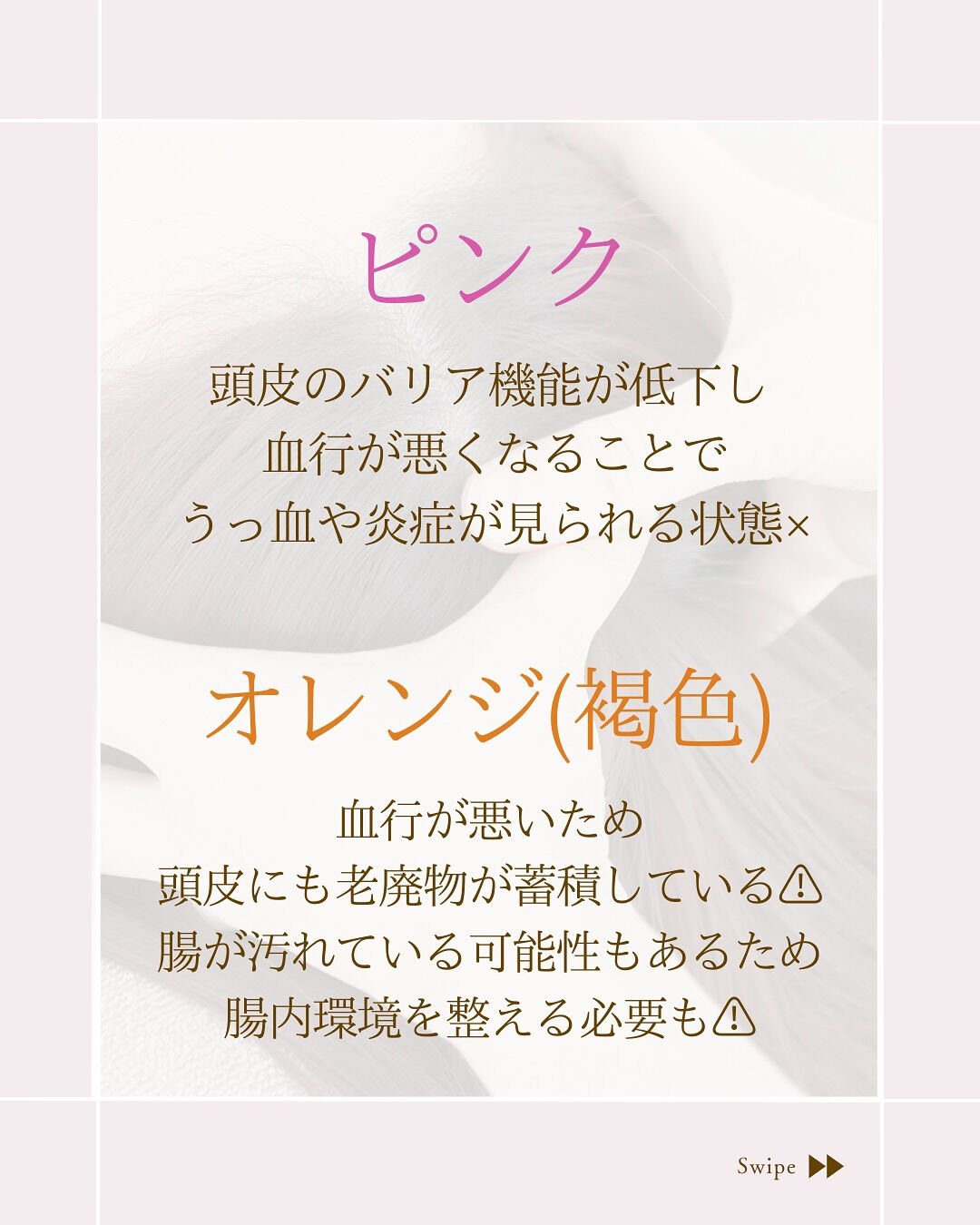 ⌇あなたの頭皮は、正しい色？？